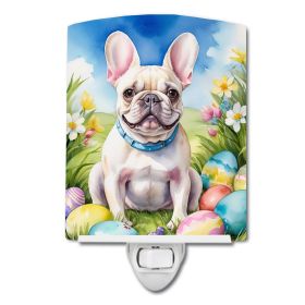 NEW French Bulldog Easter Egg Hunt Ceramic Night Light Compact, UL-Certified, Ideal for Bedroom, Bathroom, Nursery, Hallway, Kitchen, 6x4x3