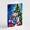 French Bulldog Christmas Greeting Cards Pack of 8 Blank Cards with Envelopes Whimsical A7 Size 5x7