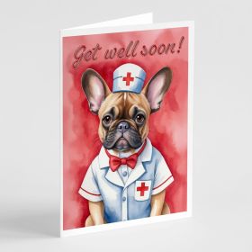 French Bulldog Get Well Soon Greeting Cards Pack of 8 Blank Cards with Envelopes Whimsical A7 Size 5x7 Blank Note Cards