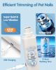 2-in-1 Dog Nail Clippers & Grinder with LED Light, Quiet Electric Pet Nail Trimmer for Large Medium Small Dogs Cats