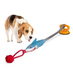 Shark Shaped Pet Toy, Interactive TwineToy Ball Dog Toy With Suction Cup, Pet Chew ToyFor Dogs & Cats Funny Dogtoys Squeaky Toys Dogtraini (Option: Sucker sharks)