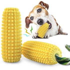 Dog Chew Toys Corn Stick Toy For Smal  MediumLarge Breed 5.8   Squeak Corn Stick Ropetoy (Option: Yellow)